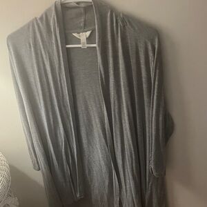 Soma Lightweight Open-Front Cardigan in Gray